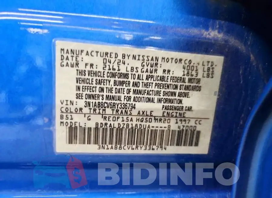 3N1AB8CV6RY336794 Photo# 13