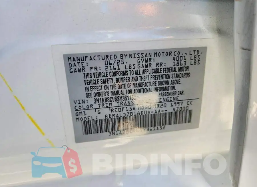 3N1AB8CV6SY361152 Photo# 12
