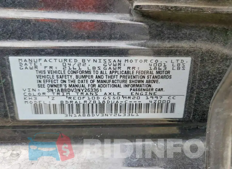 3N1AB8DV3NY263361 Photo# 12