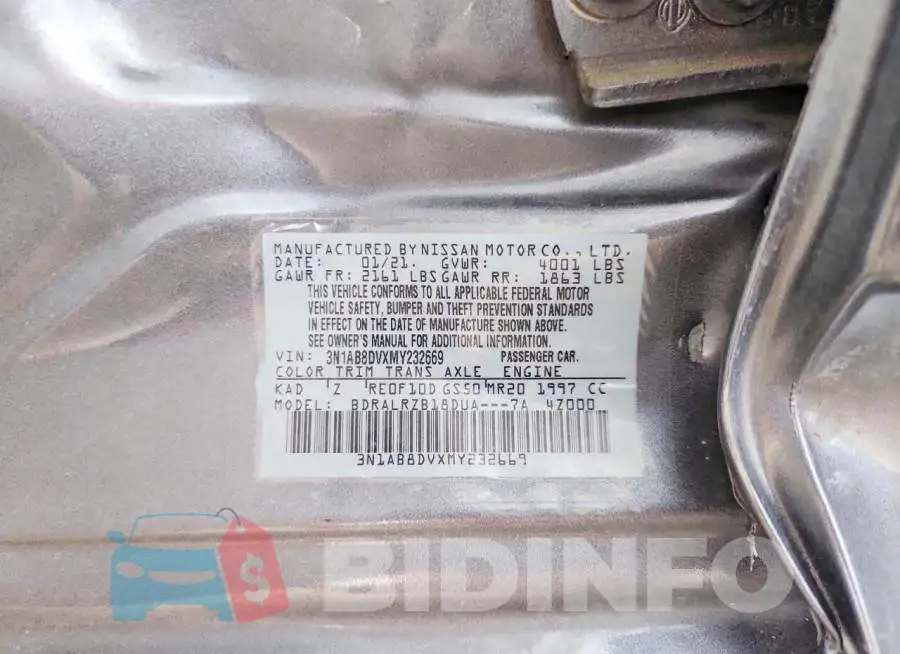 3N1AB8DVXMY232669 Photo# 12