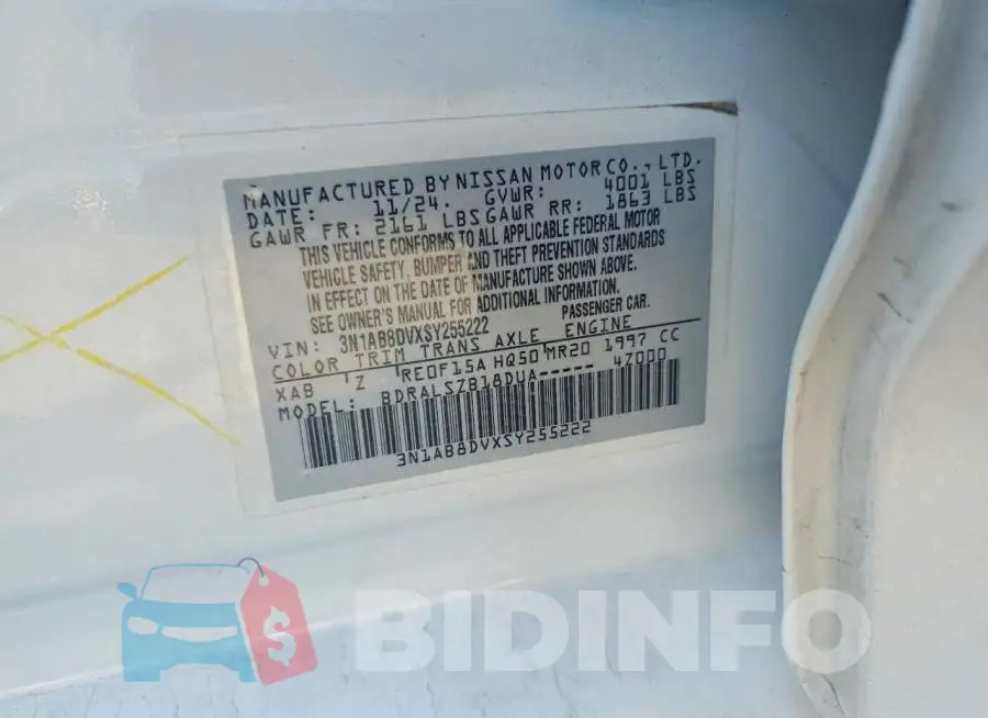 3N1AB8DVXSY255222 Photo# 12