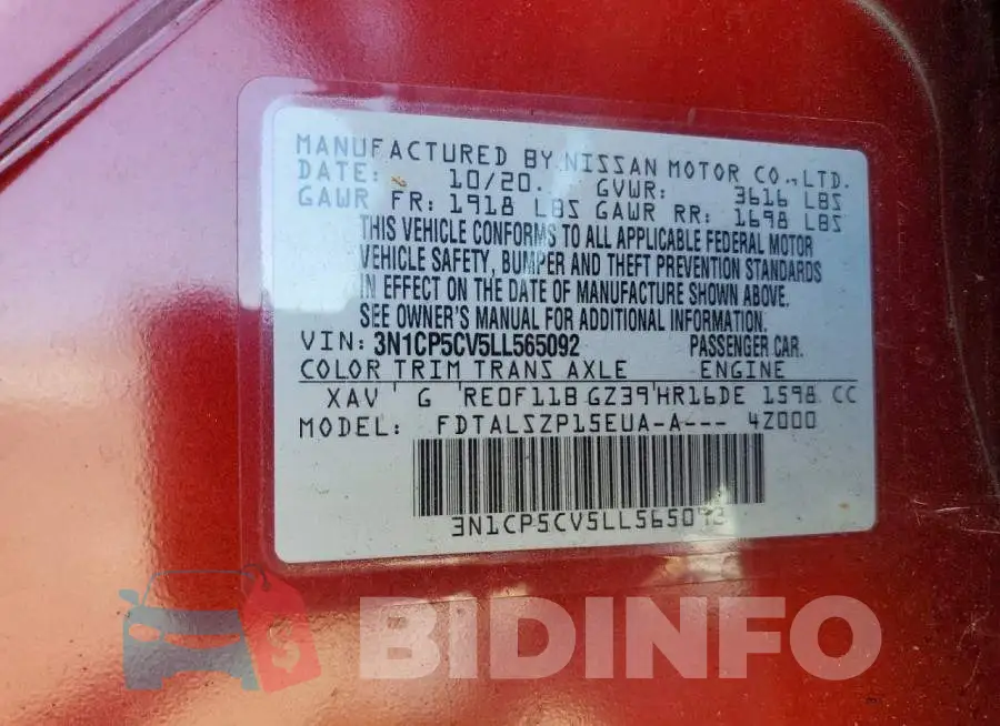 3N1CP5CV5LL565092 Photo# 13