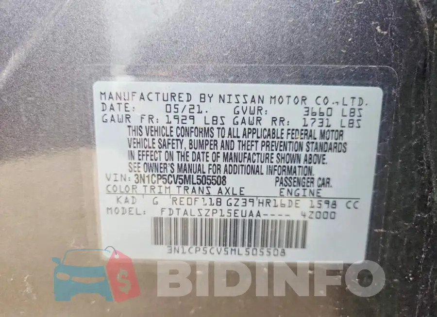 3N1CP5CV5ML505508 Photo# 12