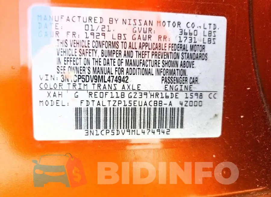 3N1CP5DV9ML474942 Photo# 13