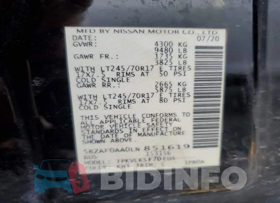 5BZAF0AA0LN851619 Photo# 14