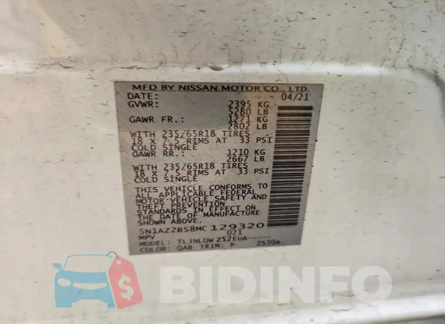 5N1AZ2BS8MC129320 Photo# 12