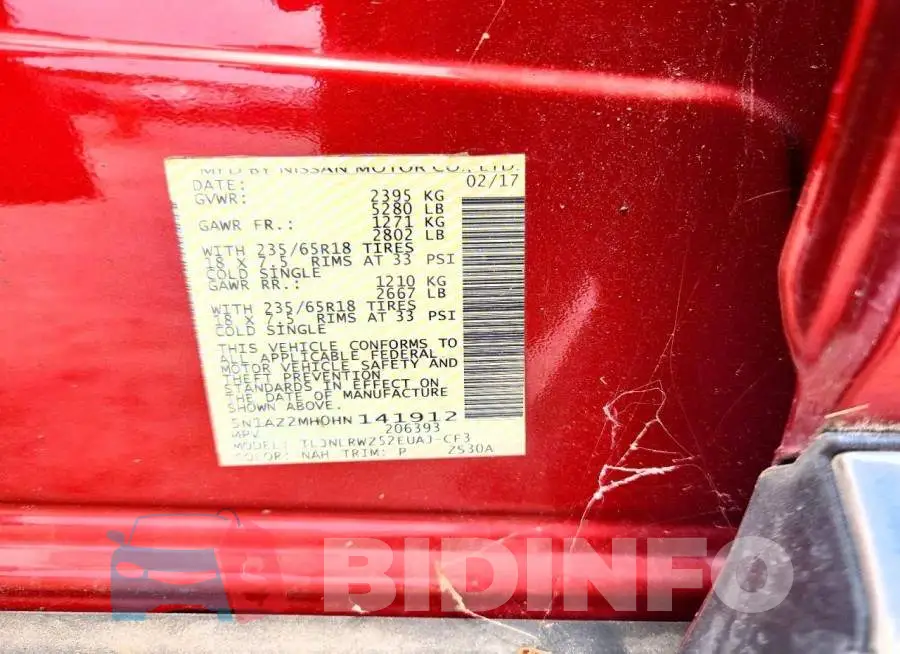5N1AZ2MH0HN141912 Photo# 13