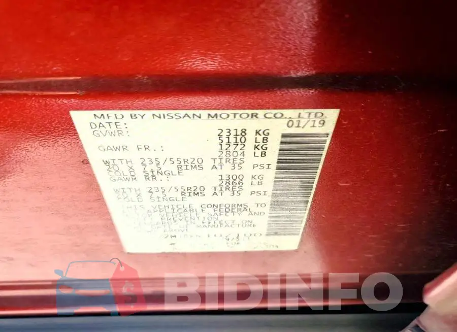 5N1AZ2MJ8KN107100 Photo# 13