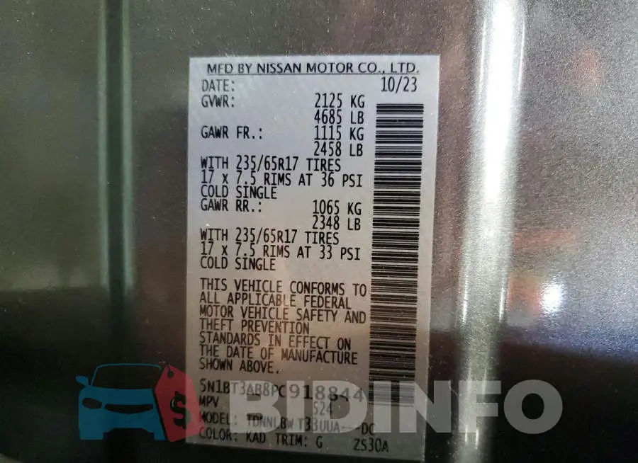 5N1BT3AB8PC918844 Photo# 13