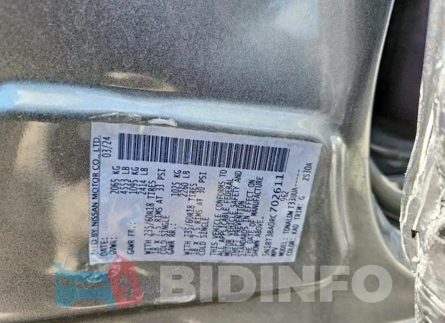 5N1BT3BA0RC702611 Photo# 12