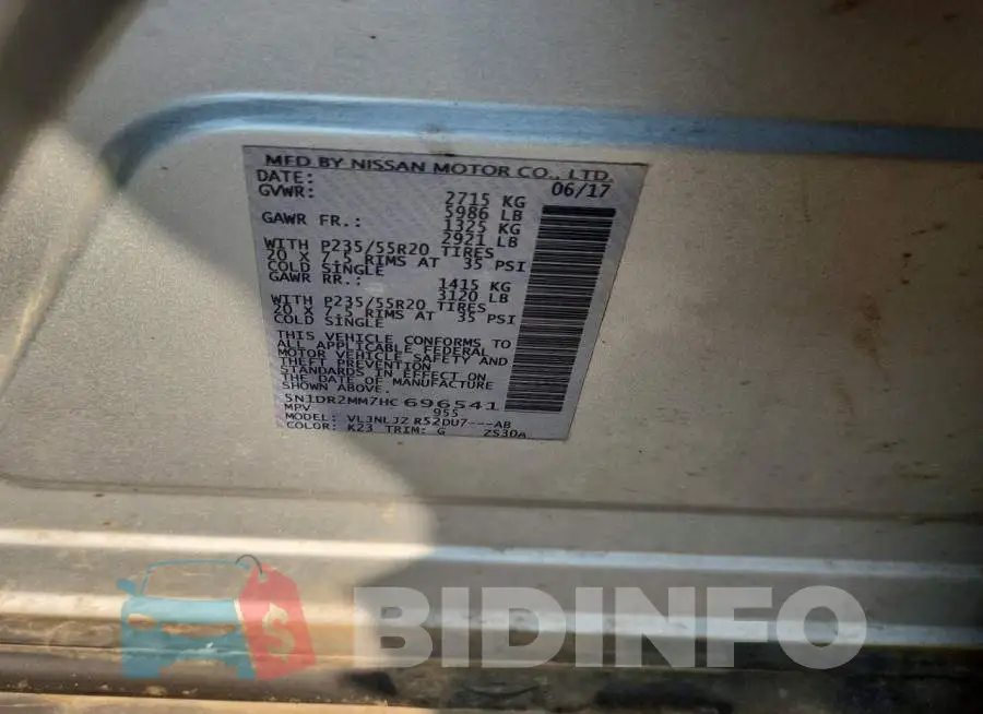 5N1DR2MM7HC696541 Photo# 13
