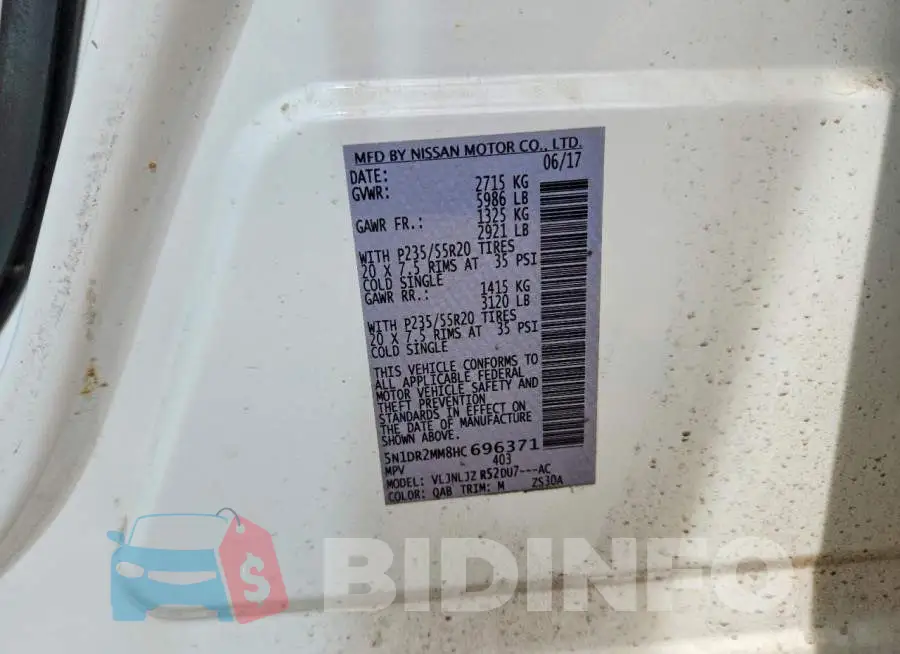 5N1DR2MM8HC696371 Photo# 13