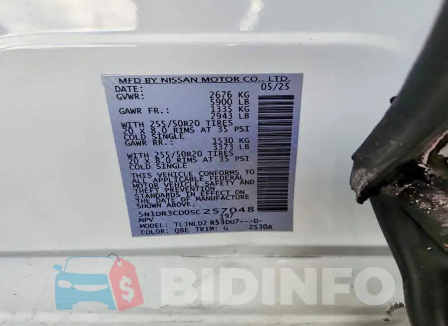 5N1DR3CD0SC257048 Photo# 12
