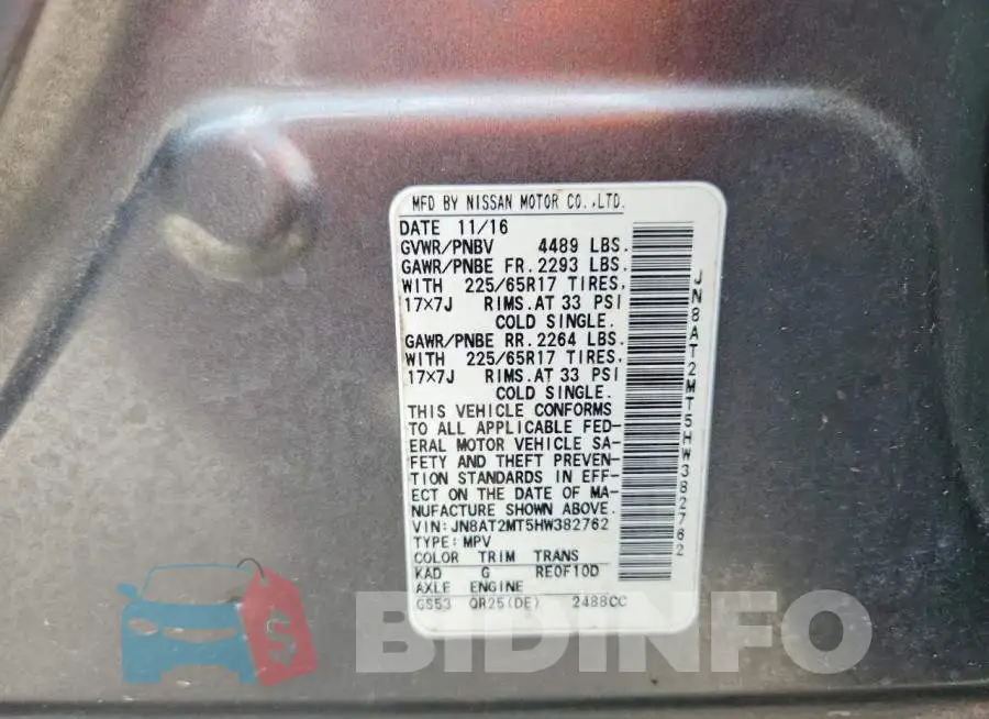 JN8AT2MT5HW382762 Photo# 14