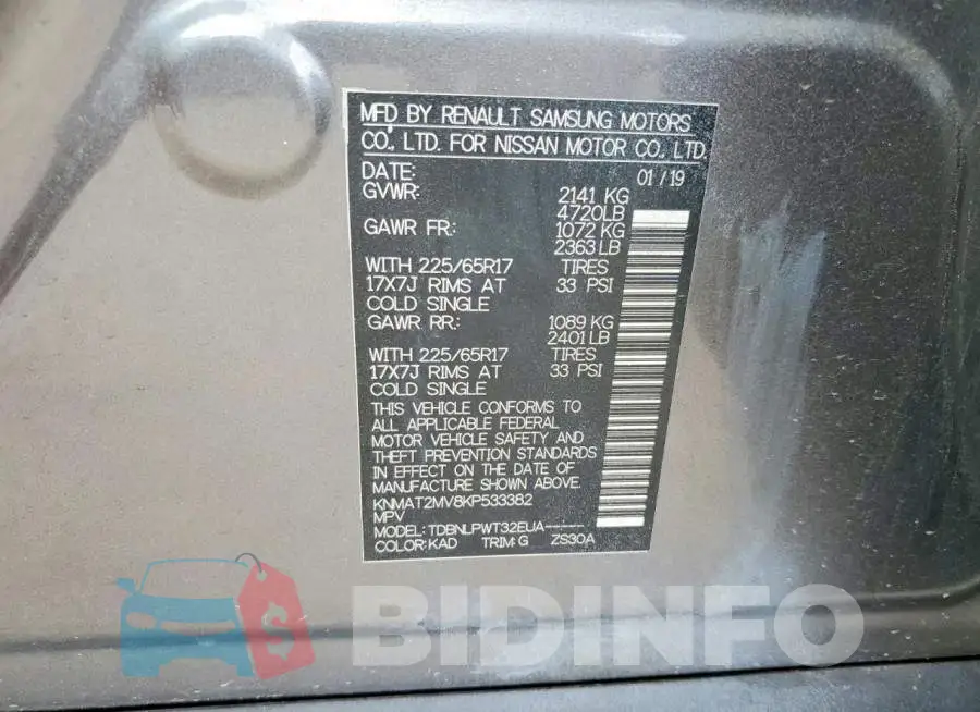 KNMAT2MV8KP533382 Photo# 13