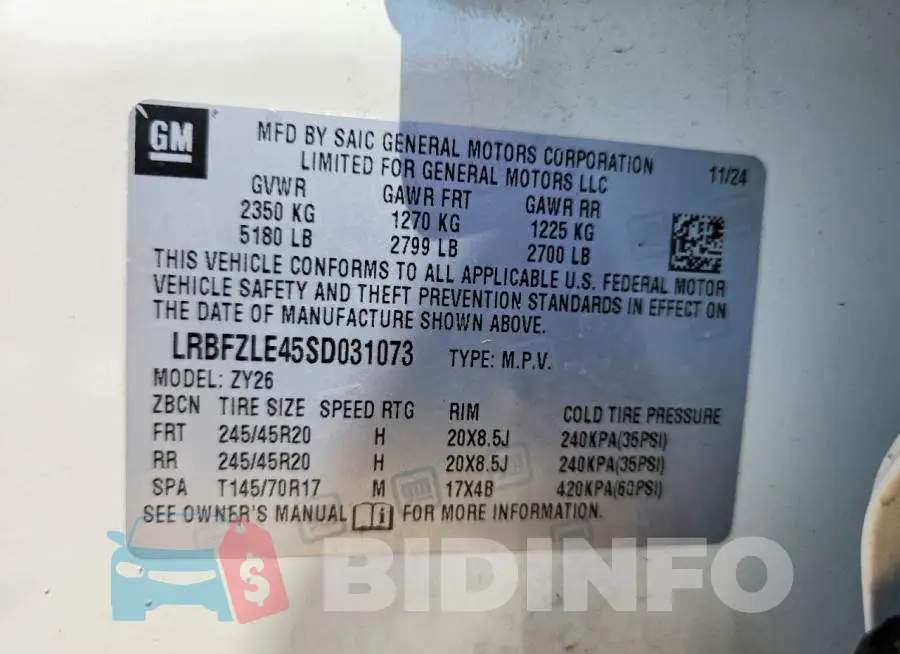 LRBFZLE45SD031073 Photo# 13