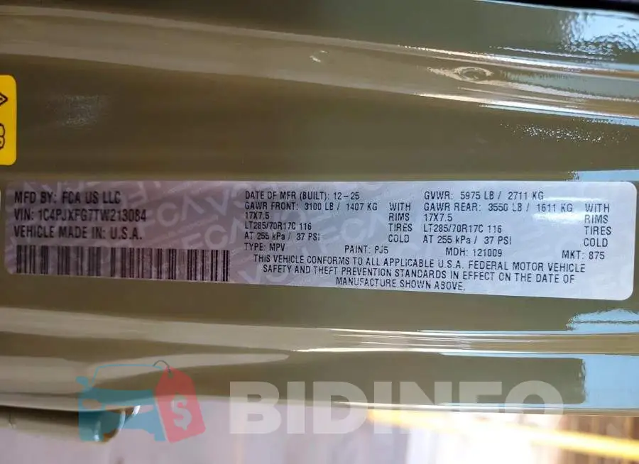 1C4PJXFG7TW213084 Photo# 12