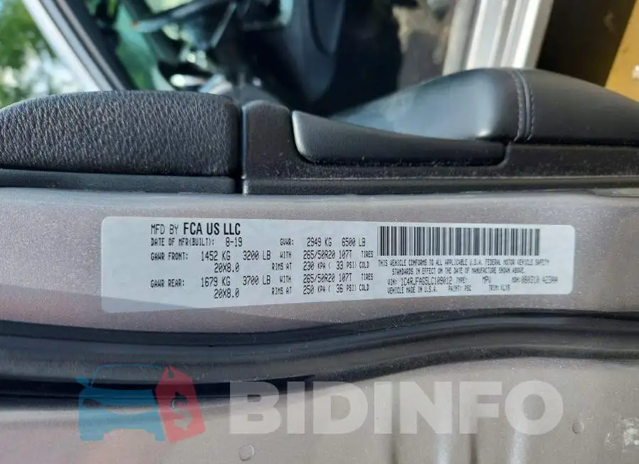 1C4RJFAG5LC109012 Photo# 14