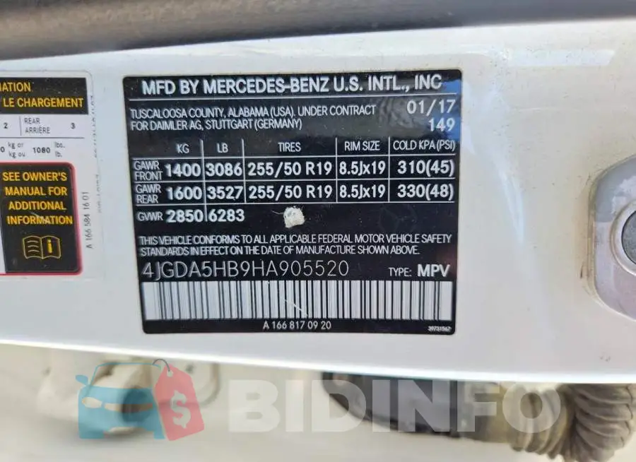 4JGDA5HB9HA905520 Photo# 13