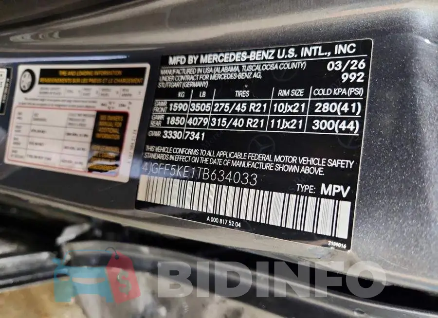 4JGFF5KE1TB634033 Photo# 14