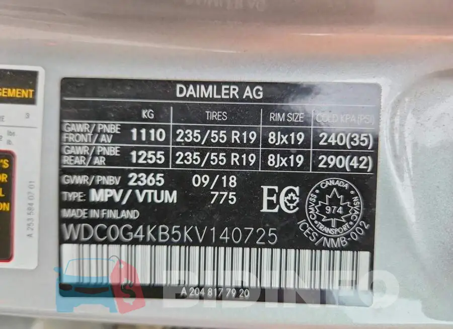 WDC0G4KB5KV140725 Photo# 13