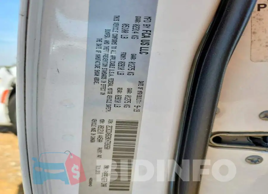 2C3CDXBG9KH720260 Photo# 13