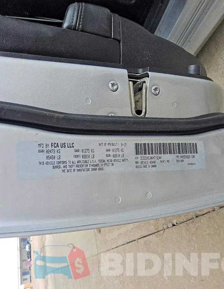 2C3CDXGJ0KH716344 Photo# 12