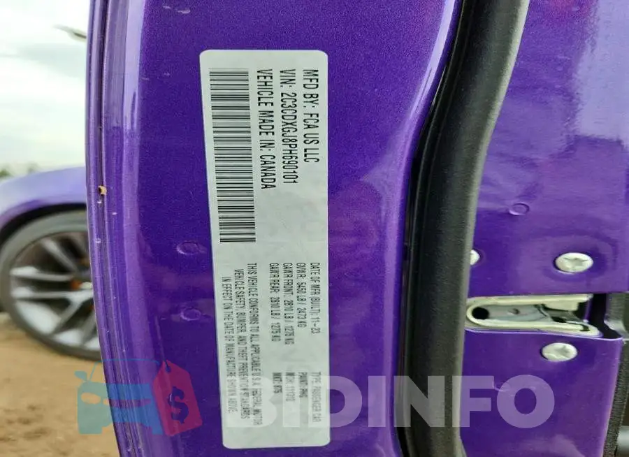 2C3CDXGJ8PH690101 Photo# 13