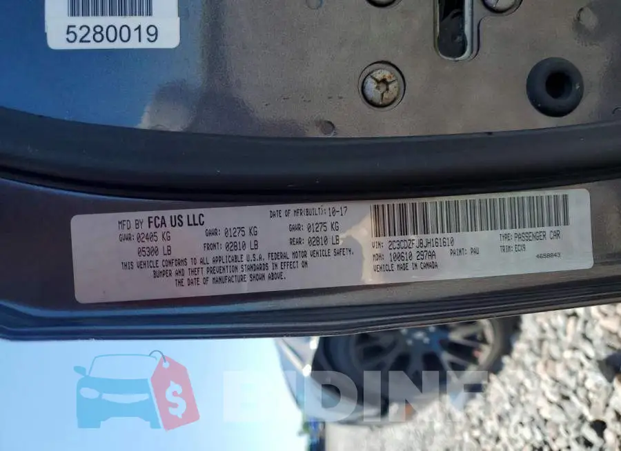2C3CDZFJ8JH161610 Photo# 12