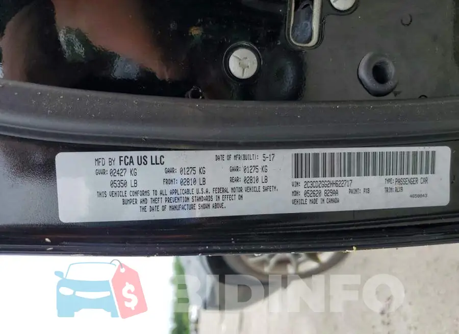 2C3CDZGG2HH622717 Photo# 12