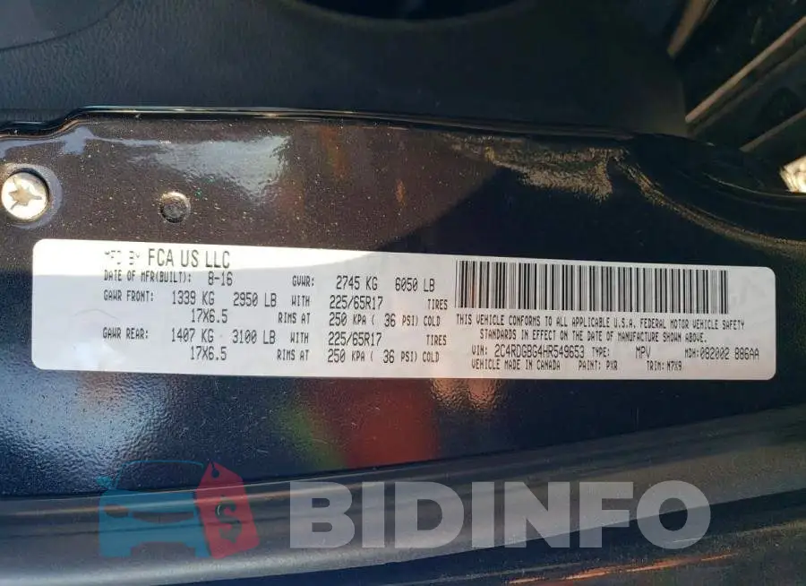 2C4RDGBG4HR549653 Photo# 13