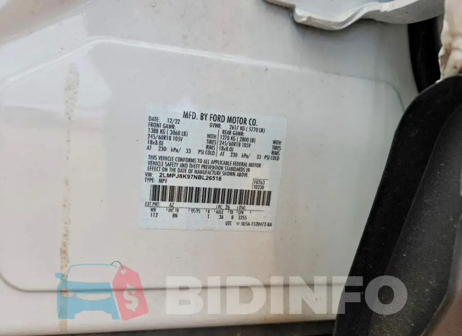 2LMPJ8K97NBL26518 Photo# 14