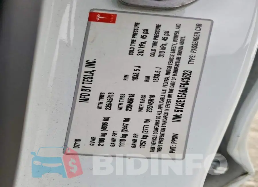 5YJ3E1EA6JF043623 Photo# 13