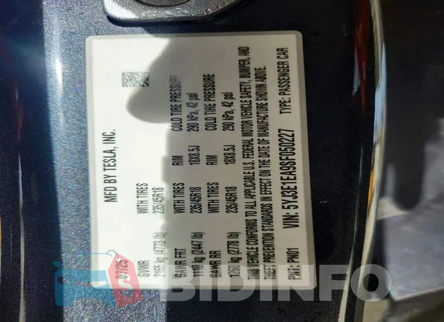 5YJ3E1EA9SF050227 Photo# 12