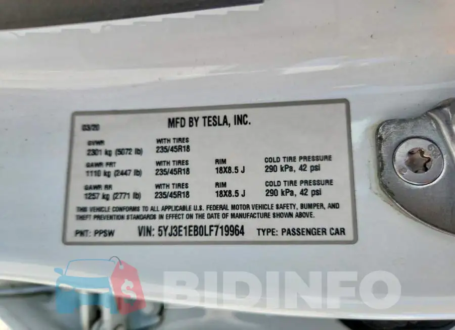 5YJ3E1EB0LF719964 Photo# 12