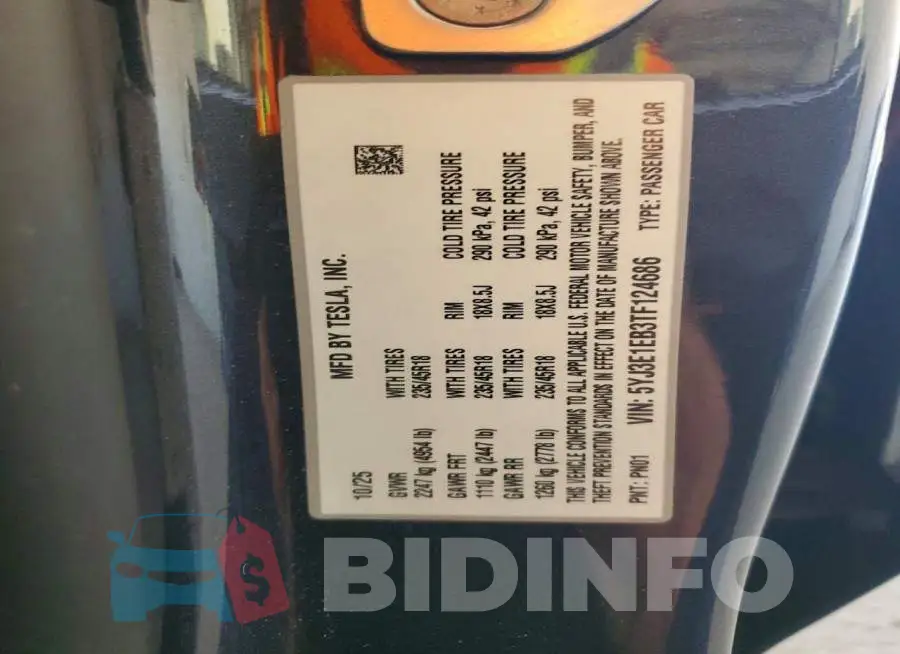 5YJ3E1EB3TF124686 Photo# 12