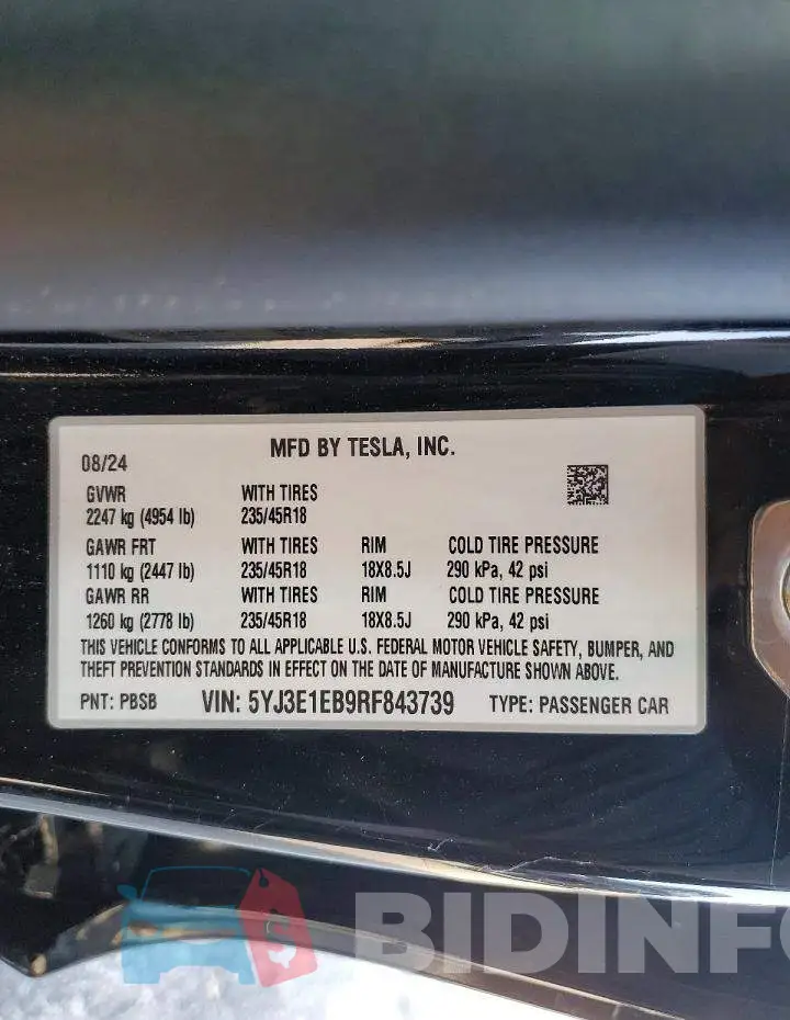 5YJ3E1EB9RF843739 Photo# 12