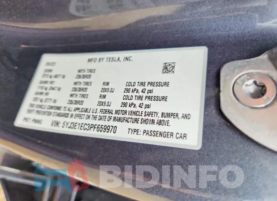 5YJ3E1EC3PF659970 Photo# 13