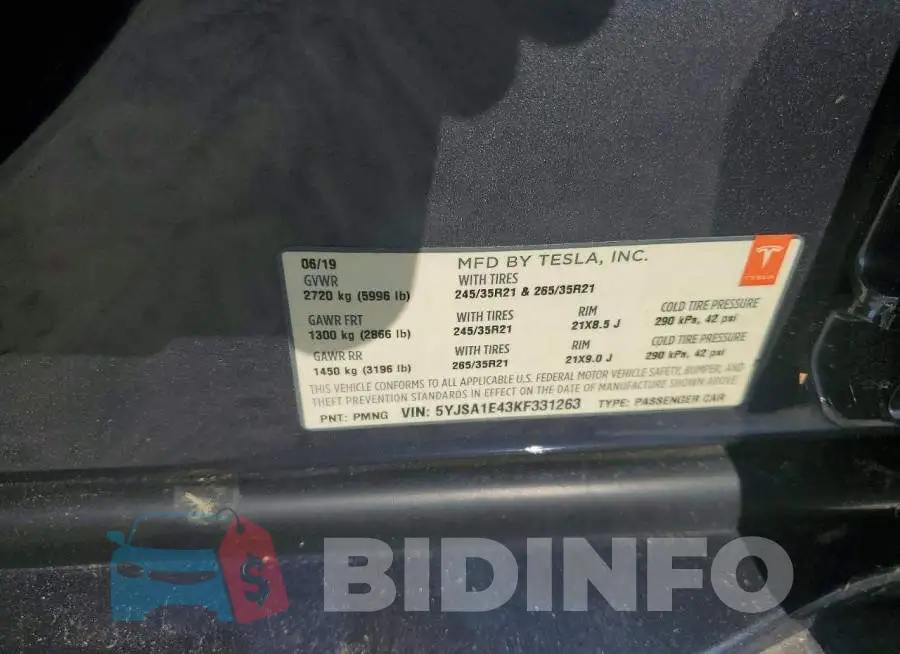 5YJSA1E43KF331263 Photo# 12