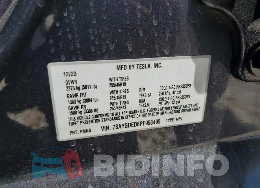 7SAYGDED8PF958495 Photo# 12
