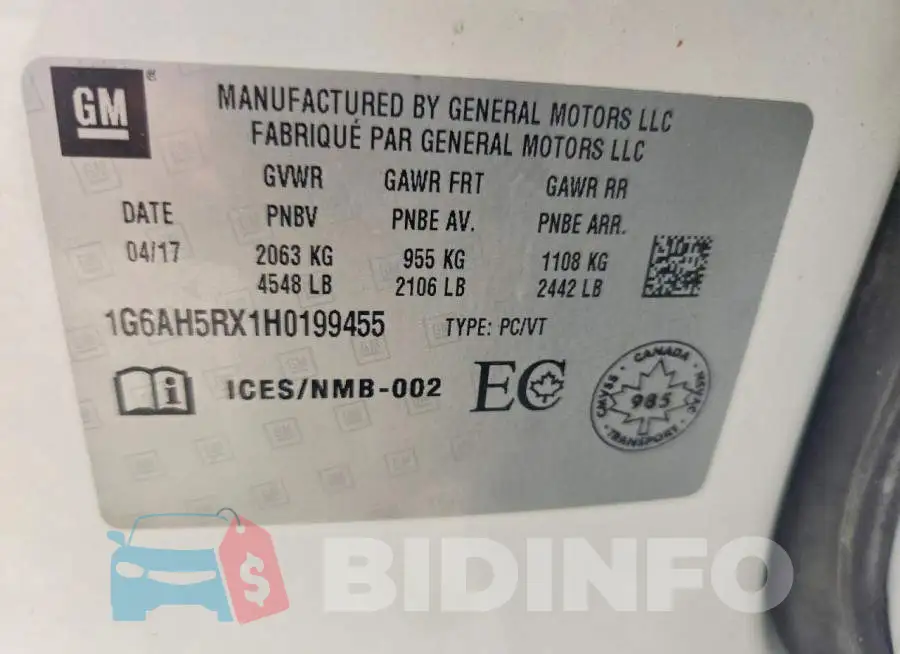 1G6AH5RX1H0199455 Photo# 12