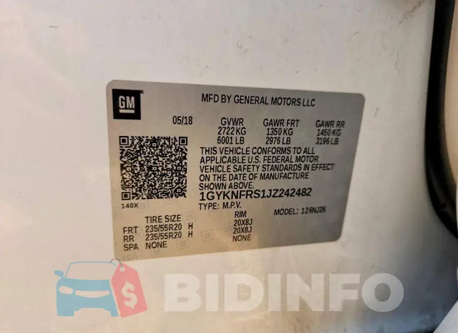 1GYKNFRS1JZ242482 Photo# 13