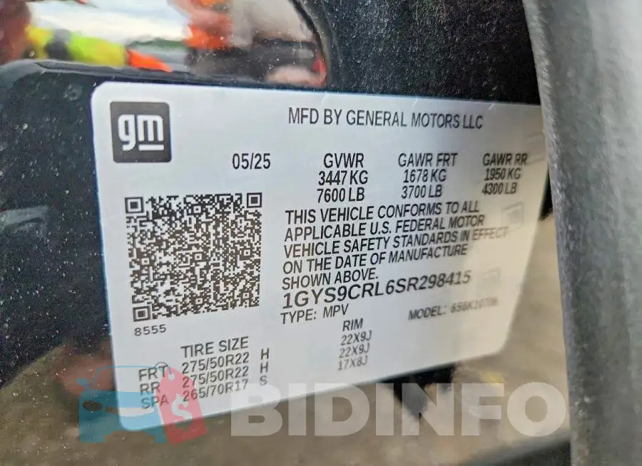 1GYS9CRL6SR298415 Photo# 14