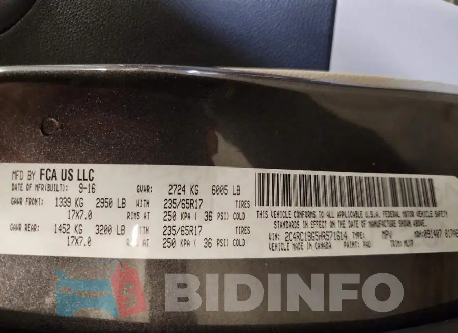 2C4RC1BG5HR571614 Photo# 13