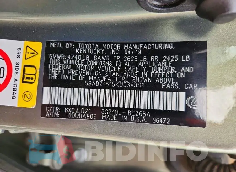 58ABZ1B15KU034381 Photo# 12