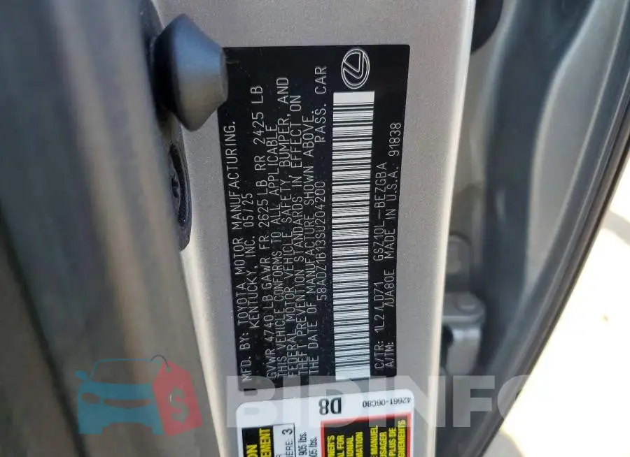 58ADZ1B13SU204200 Photo# 12