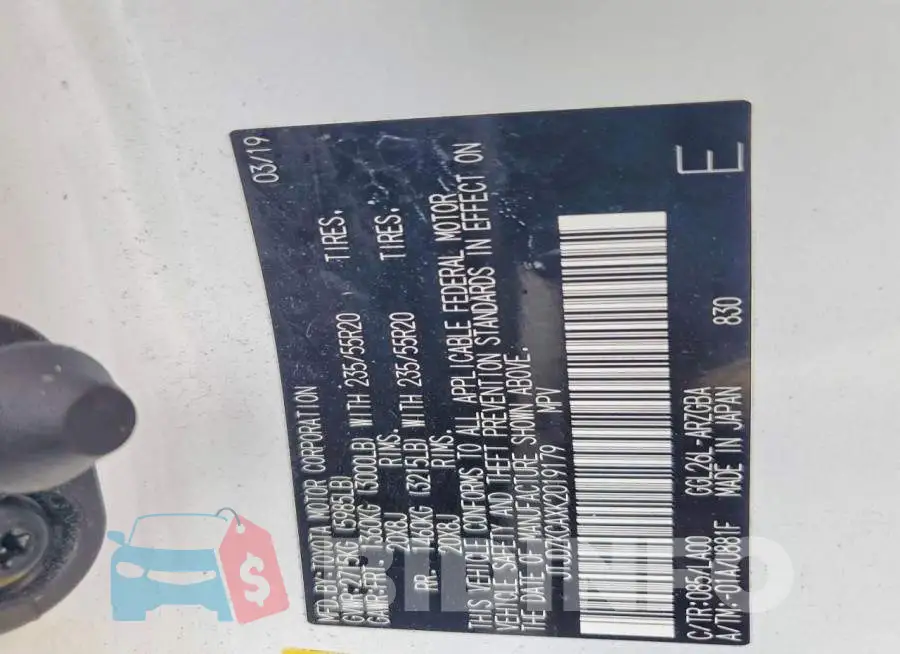 JTJDZKCAXK2019179 Photo# 13