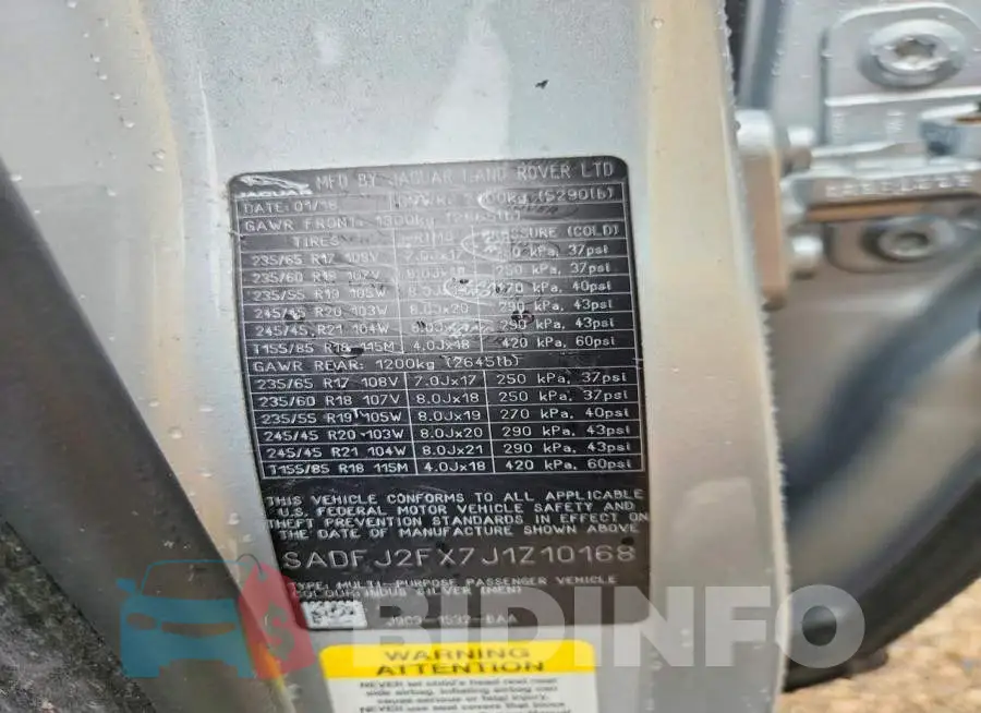 SADFJ2FX7J1Z10168 Photo# 13