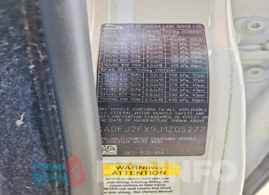 SADFJ2FX9J1Z05277 Photo# 13