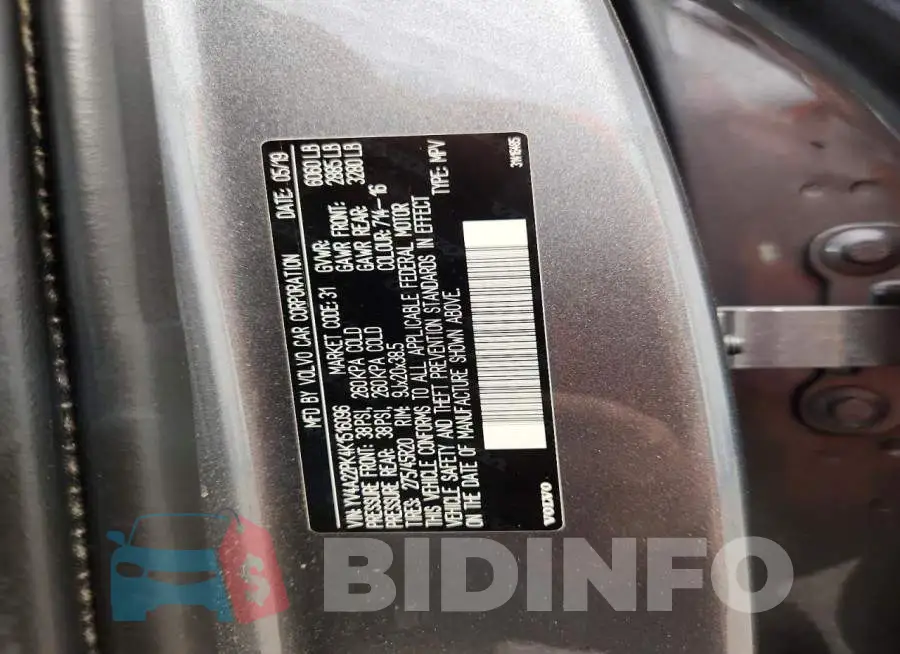 YV4A22PK4K1516096 Photo# 13